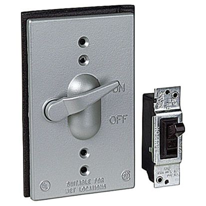 Thomas & Betts Red Dot® SW1 Weatherproof Switch Cover With 10 A 125 VAC Single Pole Switch, Die Cast Zinc